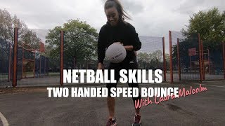 Netball Skills  two handed bounce [upl. by Nataniel247]