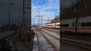 Ein ICE 4 beim Gleisvorfeld des Bahnhof Ziegelbrücke [upl. by Hercules573]