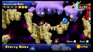 Newer Super Mario Bros Wii 100 World 7  Sky Mountain  Starry Skies [upl. by Yenterb]