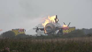 Fire on the Plane Predannack Airfield Mullion Cornwall [upl. by Nahtiek]