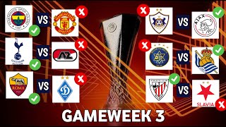 UEFA EUROPA LEAGUE MATCHDAY 3 PREDICTIONS amp BETTING TIPS [upl. by Artimas]