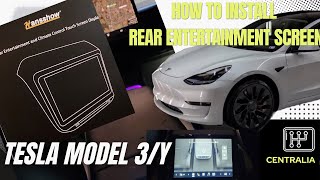 Tesla Model 3Y Hansshow Rear Screen Install and Review [upl. by Aryl]