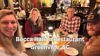 Dinner at Bocca Pure Italian Restaurant in Greenville SC [upl. by Asiuqram144]