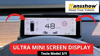 Tesla Model 3Y Hansshow Ultra Mini Display Screen v3 [upl. by Linell]