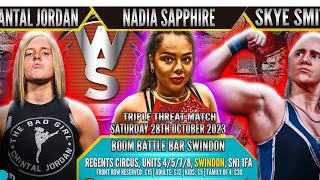 Skye Smitson C vs Nadia Sapphire vs Chantal Jordan FULL MATCH [upl. by Aittam707]