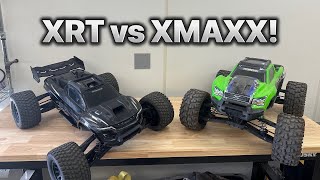 XRT vs XMAXX Battle of the Traxxas Titans [upl. by Zetnwahs182]