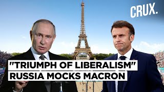 quotHappy For Macronquot Russias Sarcastic Jab After Journalists Lose Paris Olympics Accreditation [upl. by Divine]