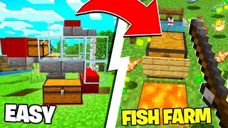 3 Easy AFK Fish Farms for Minecraft Bedrock 120 2024 [upl. by Killie]