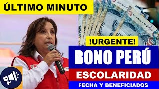 BONO ESCOLARIDAD 2024 beneficiarios posible fecha y monto de pagoCOMUNlCADO IMPORTANTE [upl. by Rebmak610]