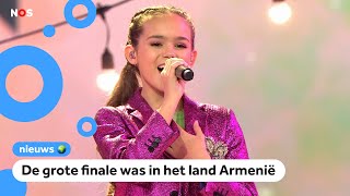 Frankrijk wint Junior Songfestival Nederlandse Luna wordt 7e [upl. by Yanetruoc]