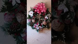 Simply Christmas Wreath christmas merrychristmas flowers decor handcraftedwithlove wreath [upl. by Donelle501]