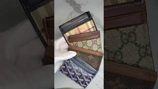 Goyard vs Louis Vuitton vs Gucci vs Burberry Card Holder Wallets fashion luxury shorts [upl. by Ykcir764]