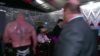 BROCK LESNAR THREW UNIVERSAL TITLE AT VINCE MCMAHON [upl. by Rue]