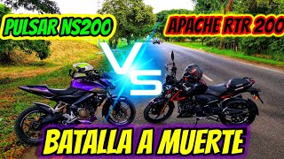 PULSAR 200 VS APACHE 200  BATALLA A MUERTE  EL VITE [upl. by Eimorej498]