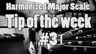 Tip Of The Week 3  Learn the harmonized major Scale  Chord Progressions  Guitar Lesson [upl. by Thalia928]