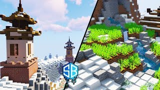 Building Custom Farmland in the snow amp EPIC ENDER DRAGON FIGHT  Sourceblock SMP Minecraft 114 [upl. by Malet]