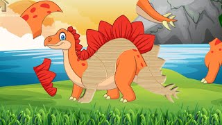 🅳🅸🅽🅾🆂🅰🆄🆁 🅿🆄🆉🆉🅻🅴🆂  Learning Dinosaur Name and Sound with Dino Puzzles free for kids 2  🄲🄰🄼🄱🄾 🅃🄾🅈🅂 [upl. by Borchert696]