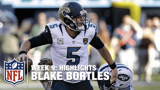 Blake Bortles Highlights Week 9  Jaguars vs Jets  NFL [upl. by Ivers]