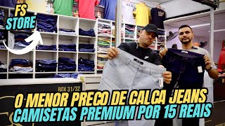 🔥 FORNECEDOR DE CALÇAS JEANS PREMIUM E CAMISETAS COM O MENOR VALOR DO BRÁS NEM EU ACREDITEI brás [upl. by Rosaleen154]