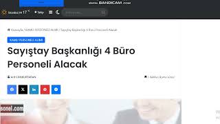 Sayıştay Başkanlığı 4 Büro Personeli Alacak [upl. by Sheepshanks]