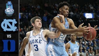 North Carolina vs Duke ACC Basketball Tournament Highlights 2018 [upl. by Saffier]