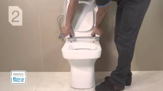 WC Seat and Cover  Installation  Roca [upl. by Meekahs]