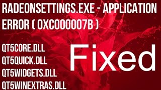 RadeonSettingsexe 0xc000007b amp DLL Files Fix Crimson Drivers Windows 10 64bit [upl. by Nevear]