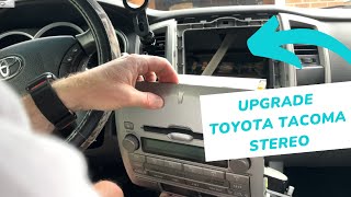 How to Remove Replace Upgrade Toyota Tacoma Stereo Dasaita [upl. by Dnalyag]