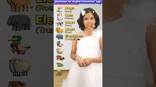 Animal🐹 Names and Their Sounds 🔊  Spoken English Words  Adi English Connection shorts [upl. by Ennoryt]