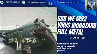 airsoft review unit WE M92 Biohazard Virus Samurai Edge – Silver gas blow back grafir resmi [upl. by Kirchner]