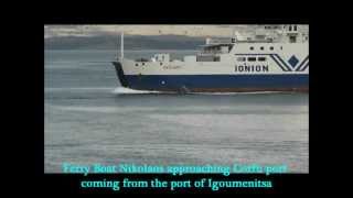 Ferry Boat Nikolaos approaching the port of Corfu Greece [upl. by Charlotta]