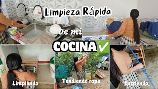 ✅ LIMPIEZA Rápida de mi COCINA 💯💪 Cocina Humilde pero LimpiaAcompañame a LimpiarLimpia Conmigo 🧽🧹 [upl. by Trebled555]