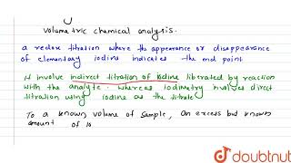 Which relation involve iodometric titration  12  STOICHIOMETRY  CHEMISTRY  AAKASH SERIES [upl. by Jenifer]