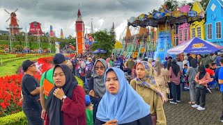 Santerra De Laponte Pujon Malang • Walking in Flower Garden in Malang City • 4K [upl. by Thorne115]