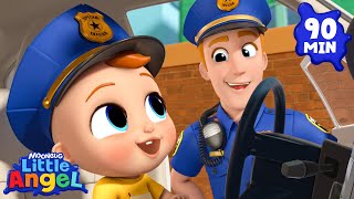 Police Song 🚔 Fun Sing Along Songs by LittleAngel Playtime [upl. by Ivan]