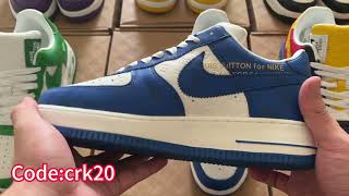 Nike Air Force 1 Low x LV from Correctkickz lv lvshoes lvlover airforce airforce1 sneakers [upl. by Selrahc]