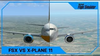 Microsoft Flight Simulator X vs XPlane 11 Vanilla No mods [upl. by Ahsienahs]