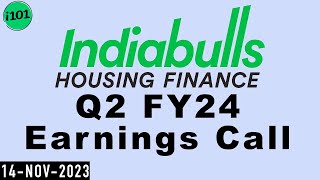 Indiabulls Housing Finance Limited Q2 FY24 Earnings Call  Indiabulls Housing Finance Concall [upl. by Einon]