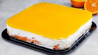 Der cremigste Orangenkuchen Schnelles Rezept ohne Backen Schmackhafttv [upl. by Moyna]