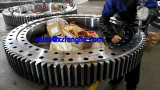 Slewing bearing assembly processHow to install slewing ring [upl. by Drofwarc241]