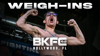 BKFC 62 HOLLYWOOD WeighIn  LIVE [upl. by Cowles]