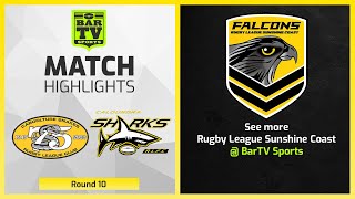 Caboolture Snakes v Caloundra Sharks  Sunshine Coast Rugby League Rd 10 Highlights [upl. by Aehc]