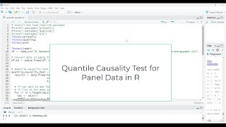 quantile causality in panel data in R [upl. by Lust]