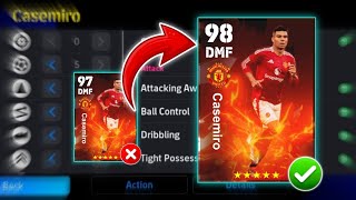 How To Upgrade 98 Rated Casemiro In Efootball 2025  Casemiro Efootball 2025 Max Level🥳✅ [upl. by Ahsenac220]