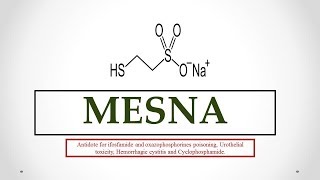 Mesna uses antidote effects mechanism indications and ADRs ☠ [upl. by Dionysus]