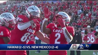 Lobo football earns big conference win over Hawaii [upl. by Donica]