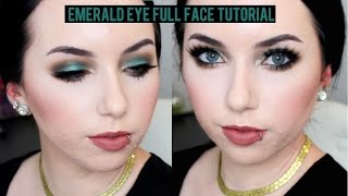 Emerald Eye Full Face Makeup for Pale Skin  New Loreal Shadow amp Julep Beauty Box [upl. by Htial]