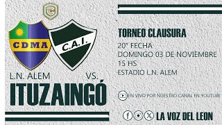 Alem vs ITUZAINGÓ EN VIVO  20° FECHA Primera C Torneo Clausura 2024 [upl. by Kendrick]