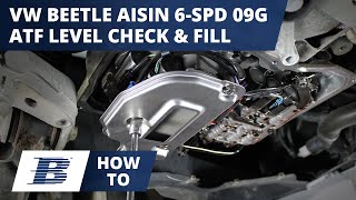 How To Check and Fill VW Beetle Transmission Fluid aka Beetle ATF Level Aisin 6 Speed 09G [upl. by Mandych]