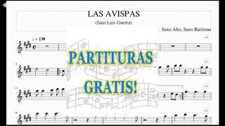 Las avispas  Juan Luis Guerra  Playback Partitura para Saxo Alto Saxo Barítono [upl. by Ahseyi]